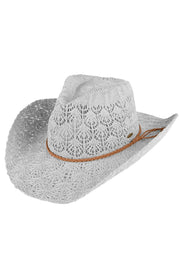 Women's Horseshoe Lace Knitting Cowboy Hat
