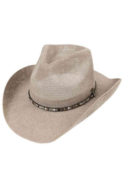 Multicolored Trim Band Knitted Cowboy Hat