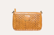 Weaved Washed Leather Crossbody