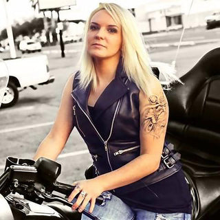 MKL - Slacko Women's Motorcycle Leather Vest