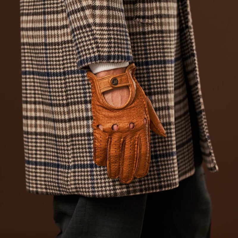 Marcello (brown) – Luxurious peccary driving gloves