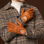 Marcello (brown) – Luxurious peccary driving gloves
