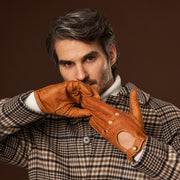 Marcello (brown) – Luxurious peccary driving gloves