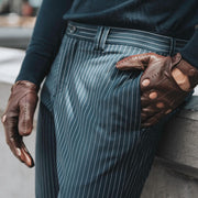 Mario (brown) - Lambskin leather driving gloves