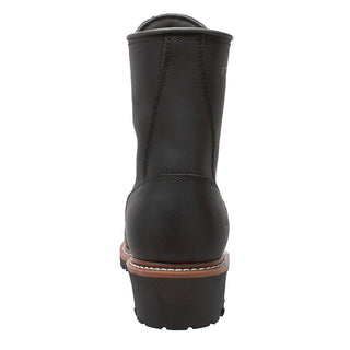 Men's 9" Waterproof Logger Black Leather Boots
