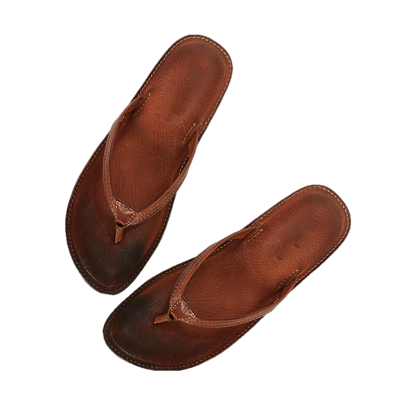 Melina Flat Leather Flip Flop women's slippers