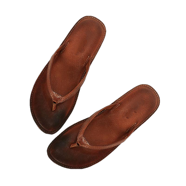 Melina Flat Leather Flip Flop women's slippers