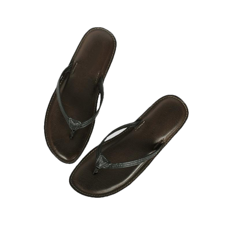 Melina Flat Leather Flip Flop women's slippers