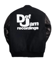 Def Leather & Fabric Varsity Jacket (PREMIUM)-Inland Leather Co-Inland Leather Co