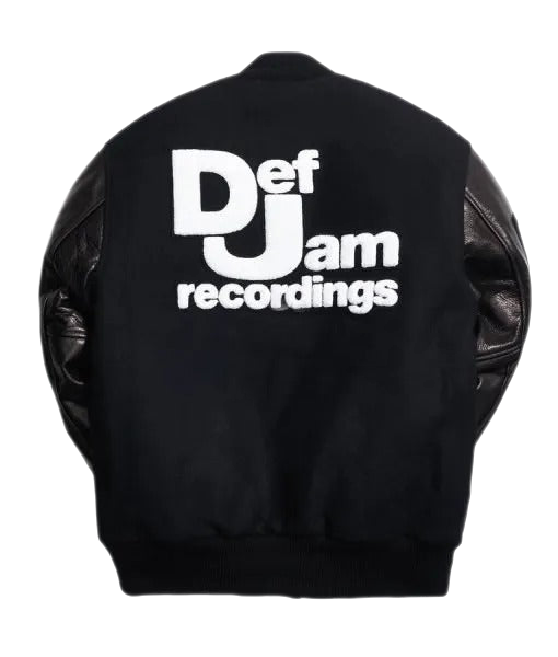 Def Leather & Fabric Varsity Jacket (PREMIUM)-Inland Leather Co-Inland Leather Co