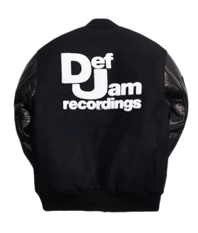 Def Leather & Fabric Varsity Jacket (PREMIUM)-Inland Leather Co-Inland Leather Co