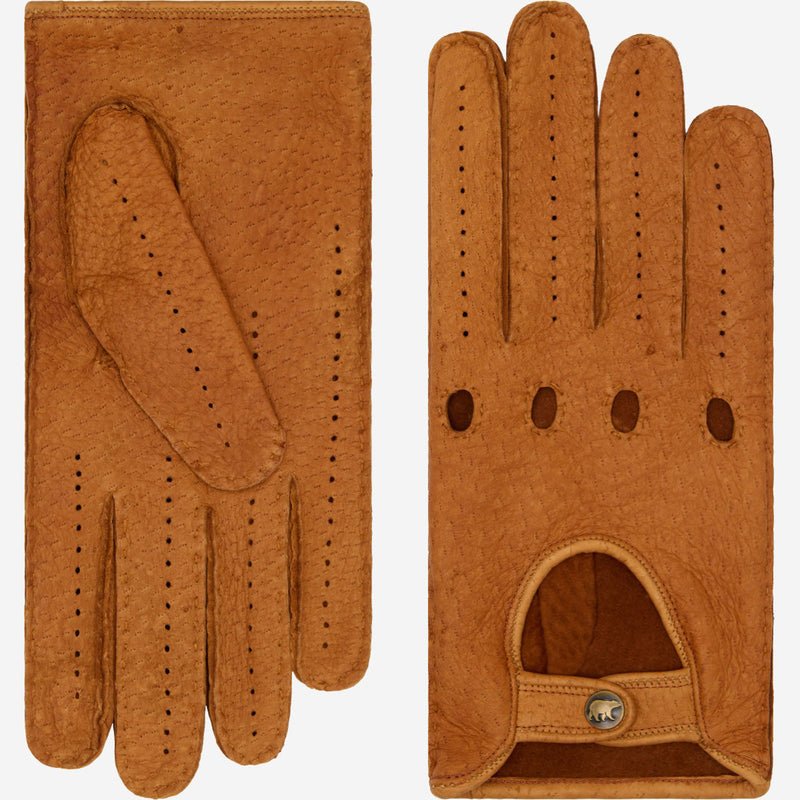 Marcello (brown) – Luxurious peccary driving gloves