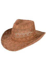 Women's Horseshoe Lace Knitting Cowboy Hat