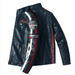 Men’s Vegan Leather Biker Jacket with Badges Faux Fur Lined