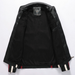 Men’s Vegan Leather Biker Jacket with Badges Faux Fur Lined