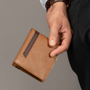 Stripe Brown Men's Wallet