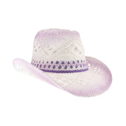 Open Weave Cowboy Hat with Braided Suede Band