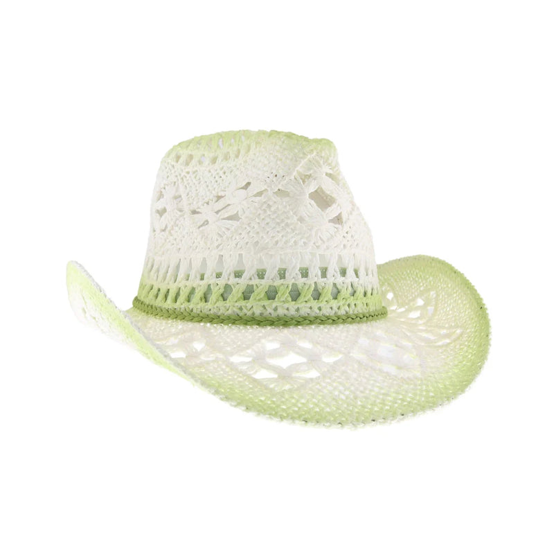 Open Weave Cowboy Hat with Braided Suede Band