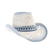 Open Weave Cowboy Hat with Braided Suede Band