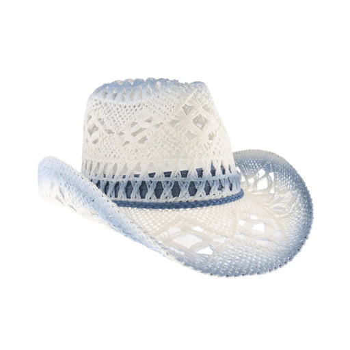 Open Weave Cowboy Hat with Braided Suede Band