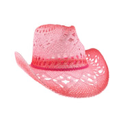 Open Weave Cowboy Hat with Braided Suede Band