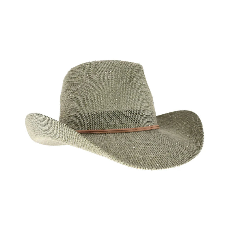 Women's Cowboy Hat with Suede Trim