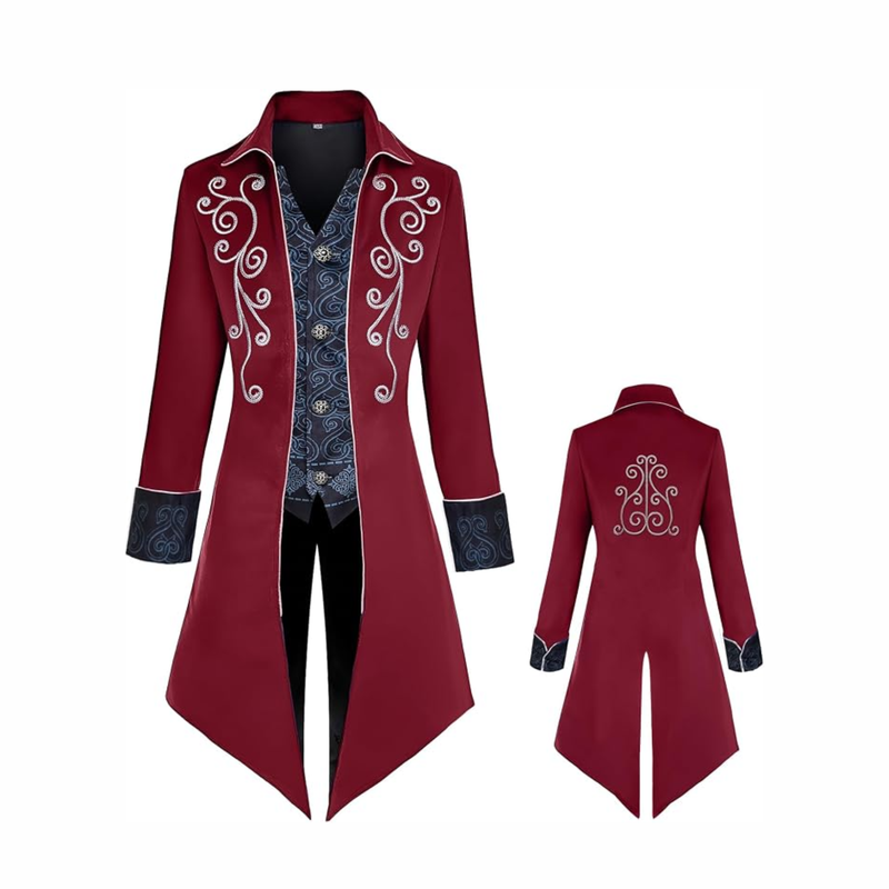 Halloween Men's Steampunk Victorian Gothic Tailcoat Jacket