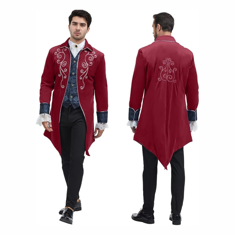 Halloween Men's Steampunk Victorian Gothic Tailcoat Jacket