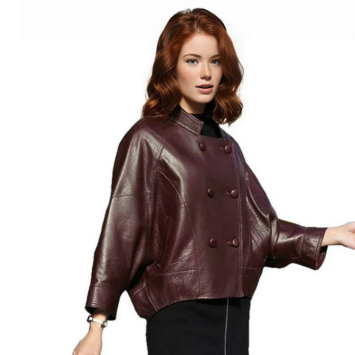 Kitana Poncho Leather Jacket