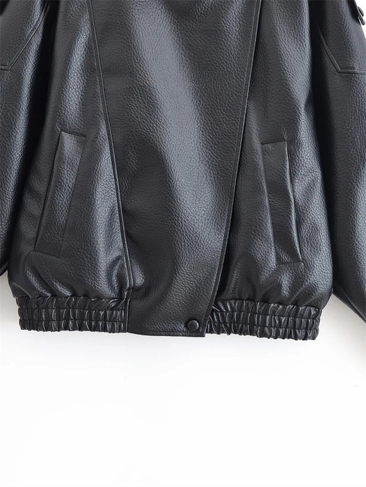Willow Women's Black Faux Leather Motorcycle Jacket
