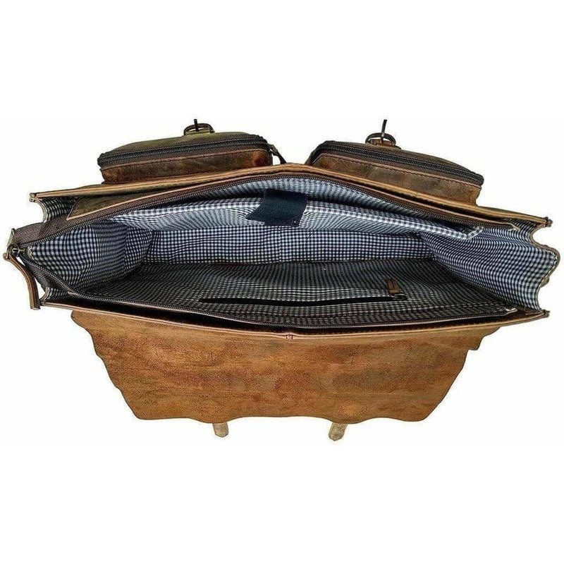 Buffalo Hunter Leather Messenger Bag | Vintage Brown