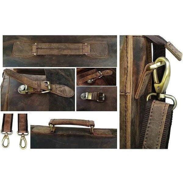 Buffalo Hunter Leather Messenger Bag | Vintage Brown