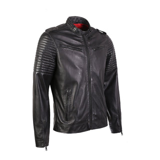 Wilcon Men's Racer Leather Jacket