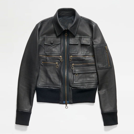 Women’s Black B3 Sheepskin Shearling Aviator Motorbike Leather Jacket