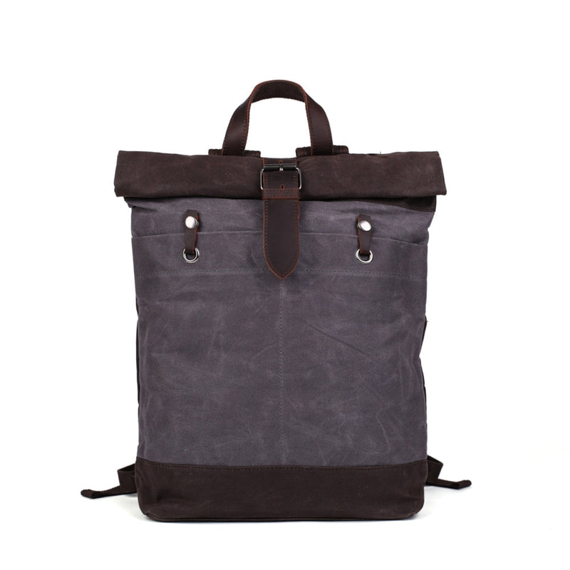 Waxed Canvas Leather Backpack | 15" Laptop