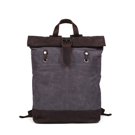 Waxed Canvas Leather Backpack | 15" Laptop