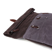 Waxed Canvas Leather Backpack | 15" Laptop