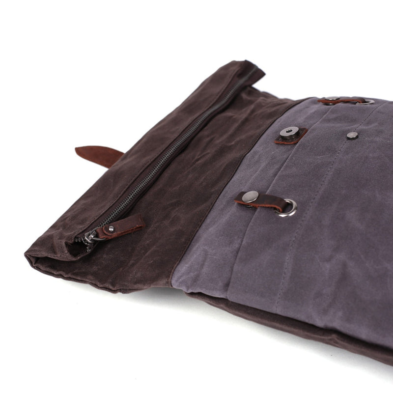 Waxed Canvas Leather Backpack | 15" Laptop
