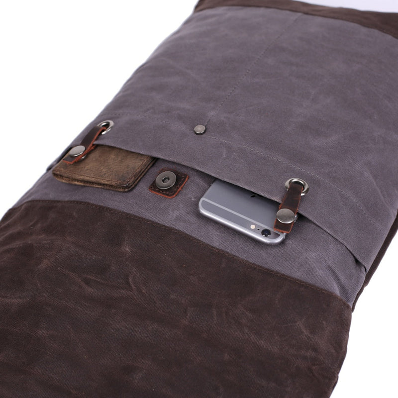Waxed Canvas Leather Backpack | 15" Laptop