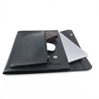 Jordan Real Leather Laptop Sleeve Cover Black