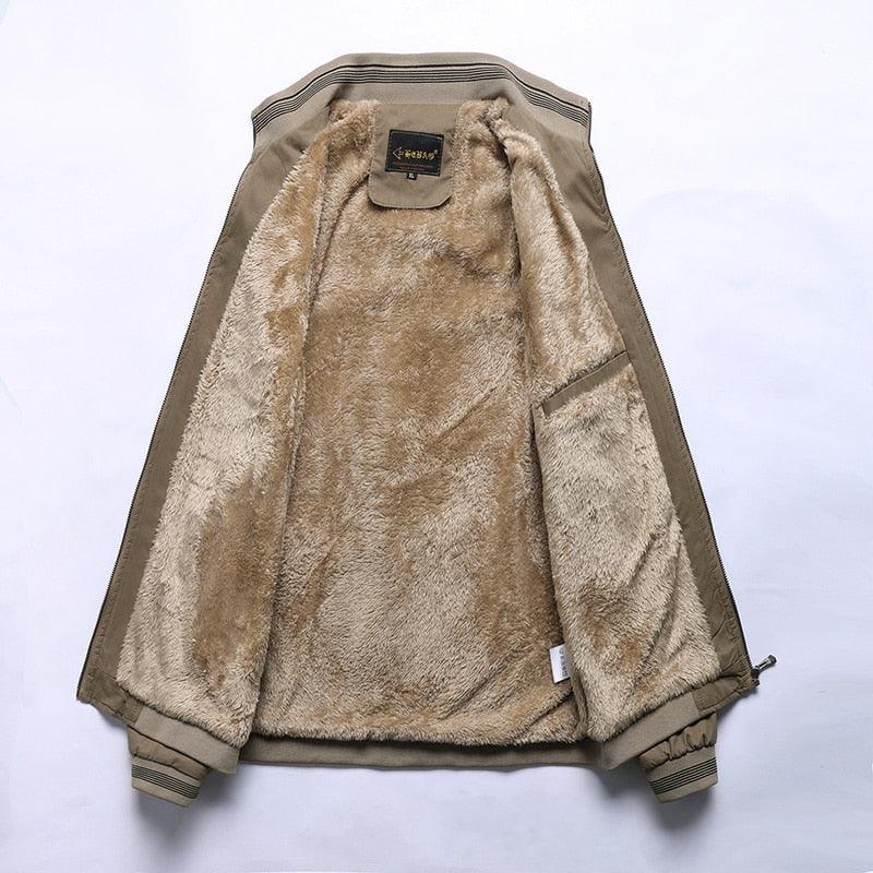 Men's Water-Resistant Winter Jacket with Faux Fur Lining