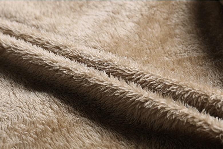 Men's Water-Resistant Winter Jacket with Faux Fur Lining