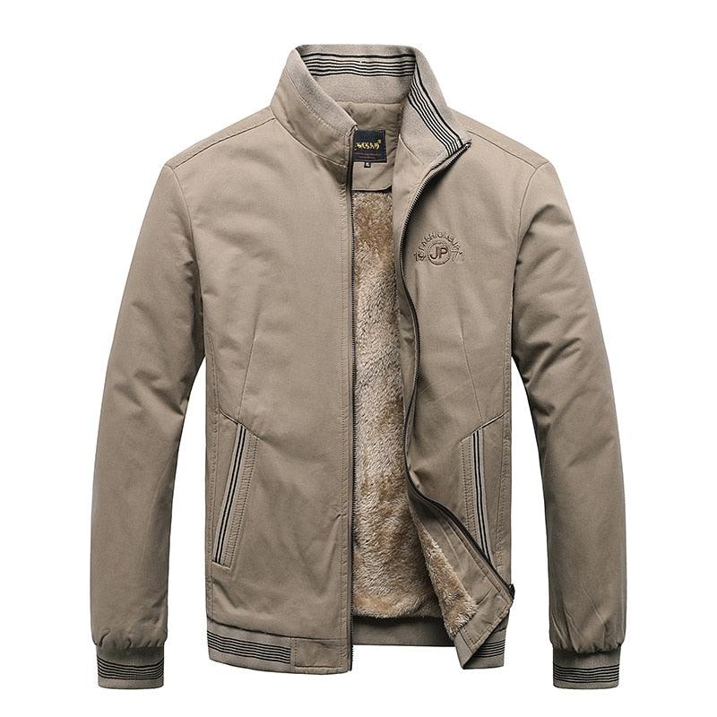 Men's Water-Resistant Winter Jacket with Faux Fur Lining