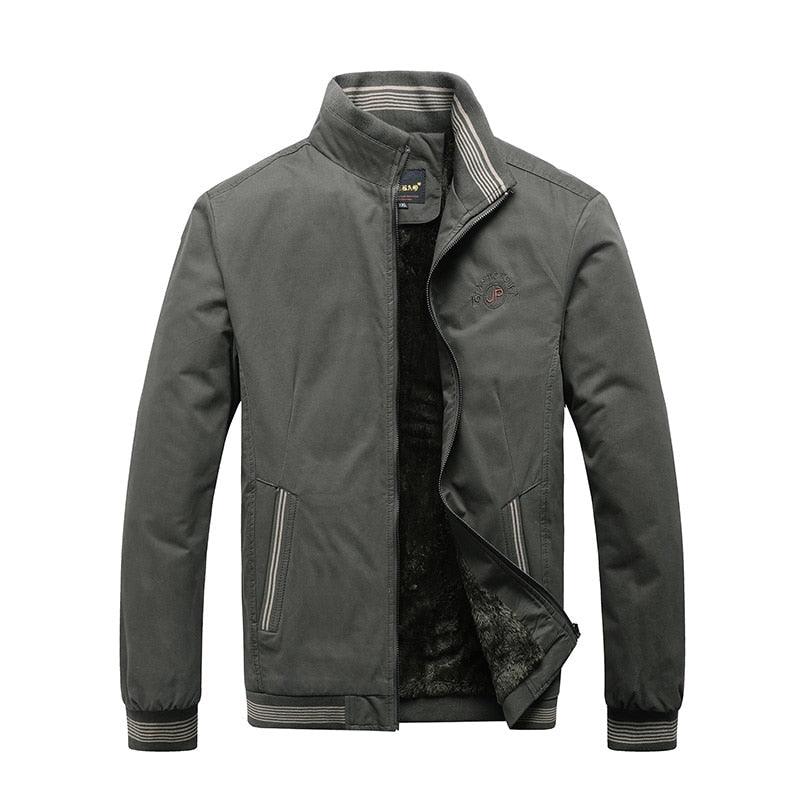 Men's Water-Resistant Winter Jacket with Faux Fur Lining