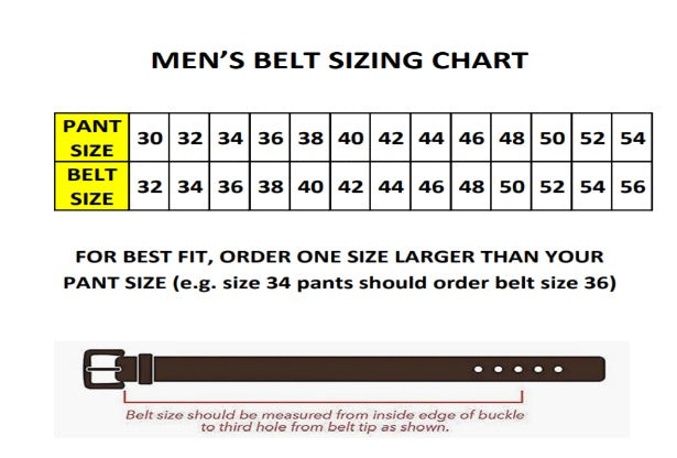 Western Cowboy Leather Belt | Black & Brown