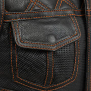 Bonnie Perforated Women's Motorcycle Leather Vest