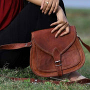 The Nichols Vintage Brown Leather Crossbody Bag