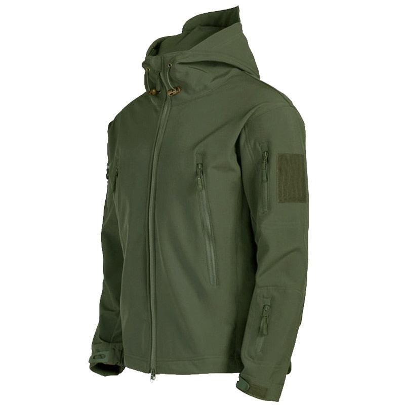 Men's Camouflage Green Tactical Hooded Jacket