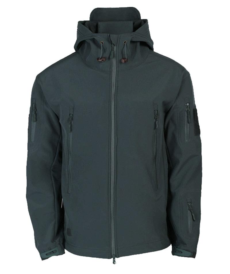 Men's Camouflage Green Tactical Hooded Jacket