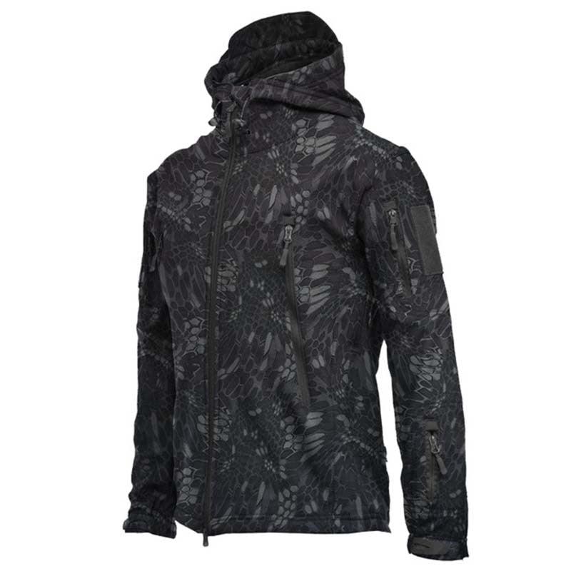 Men's Camouflage Green Tactical Hooded Jacket